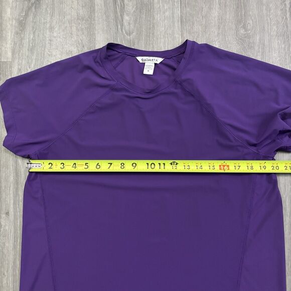 Athleta Purple Shirt Top Women’s Size Medium Gym Workout Yoga Casual Stretch - Picture 6 of 8